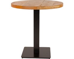 Dimehouse Bistrotafel Rond - 60 x 60 cm - Metaal - Mangohout - Eettafel