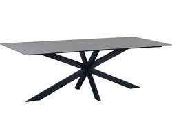 Dimehouse Eettafel Edin Sintered Stone Marmerlook Grijs 190 x 90 x 76 cm - Marmer - Industrieel - Rechthoek