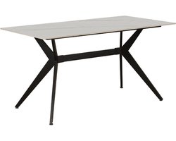 Dimehouse Eettafel Grace Sintered Stone Marmerlook Wit 150 x 80 x 76 cm - Marmer - Modern - Rechthoek