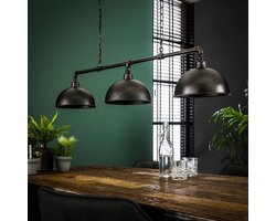 Dimehouse Hanglamp industrieel Abby 3-lichts buis zwart 3-lichts - Zwart - Industrieel