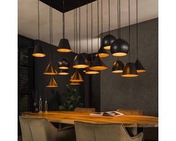 Dimehouse Hanglamp Kane 18-lichts metaal zwart 18-lichts - Metaal - Industrieel