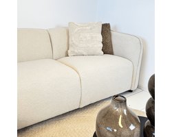 Dimehouse Hoekbank organische vorm crème bouclé Sophie - links - Stof - Scandinavisch & Basic - 279 x 150 x 75 cm