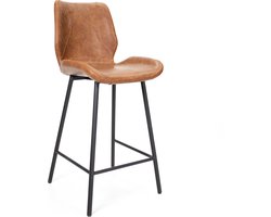 Dimehouse Industriële Barkruk Beau - Cognac - 67 cm zithoogte
