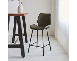 Dimehouse Industriële Barkruk Beau - Groen - 67 cm zithoogte
