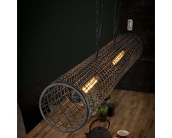 Dimehouse Industriële Hanglamp Roan 2-lichts Cilinder 2-lichts - Slate grey - Industrieel