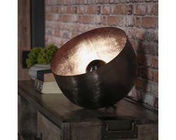 Dimehouse Industriële Vloerlamp - Basel - 36 cm - Zwart - Nickel