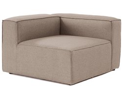 Dimehouse Lounge Hoek element rechts modulaire bank Fora bruin - Linnen - Modern - 107 x 66 x 105 cm