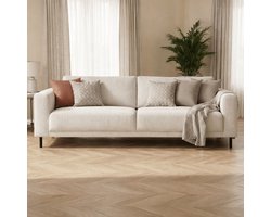 Dimehouse Moderne 3-zits Bank Beige Stof Aniko 213x90x78 cm - Stof - Modern - 213 x 90 x 93 cm