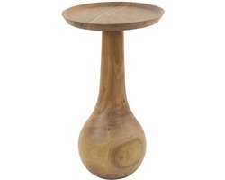 Dimehouse Ronde Bijzettafel Kegel Doja Acaciahout Ø35 cm - 35 x 35 x 59 cm - Hout - Scandinavisch & Basic - Rond