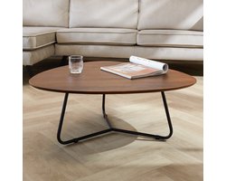 Dimehouse Salontafel Zoë walnoot 86 x 78 x 32 cm - 86 x 78 x 32 cm - Hout - Japandi - Organisch