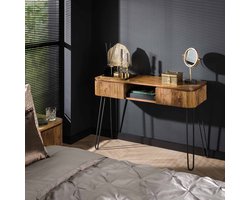 Dimehouse Sidetable Mangohout 2 Lades Maria 110x40x77 cm - 110 x 40 x 77 cm - Hout - Industrieel - Rechthoek
