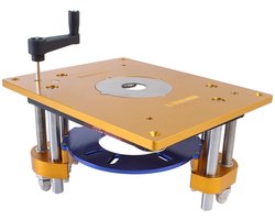 DIMICO - Router Lift Tafel Inzetplaat 300x240 mm - Freestafel Plaat voor Bovenfrees Houtbewerking Verstelbaar - Aluminium Werkbank