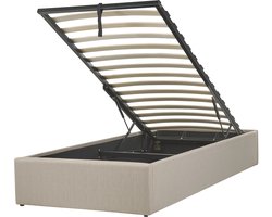 DINAN - Kinderbed - Donker Beige - 90 x 200 cm - Polyester