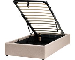 DINAN - Kinderbed - Lichtbruin - 90 x 200 cm - Polyester