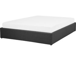 DINAN - Tweepersoonsbed - Donkergrijs - 140 x 200 cm - Polyester