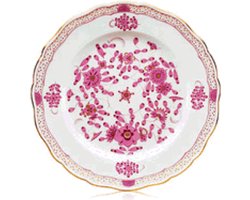 Diner Bord | Meissen | Indisch Paars volledig handbeschilderd