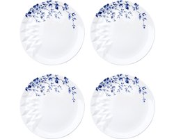 Dinerbord Blauw Vouw - Porselein - 27 cm - 4 stuks