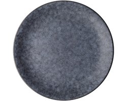 Dinerbord Rond - Eetbord Keramiek - Dagelijks Gebruik - Stevig Materiaal - Compact Stapelbaar - Grijs Marmer