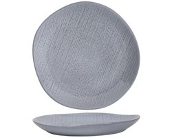 Dinerbord woven textiel grijs Ø27cm