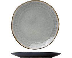 Dinerborden Nola - Eetborden Set - Dagelijks Diner - Duurzaam Aardewerk - ø 27 cm - Warm Grijs
