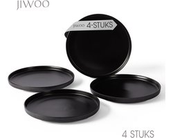 Dinerborden set van 4 (Ø21,3cm / 8inch), Bordenset, Ontbijtborden, Dessertborden, serviesset 4 persoons, Geschikt voor restaurants, Horeca, Feest, familiefeesten, banketten en picknicks, Magnetron-vaatwasserbestendig, Keramiek