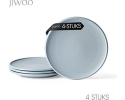 Dinerborden set van 4 (Ø21,8cm / 8,5inch), Bordenset, Ontbijtborden, Dessertborden, serviesset 4 persoons, Geschikt voor restaurants, Horeca, Feest, familiefeesten, banketten en picknicks, Magnetron-vaatwasserbestendig, Keramiek