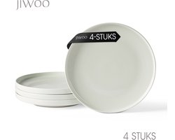Dinerborden set van 4 (Ø26,5cm / 10,5inch), Ontbijtborden, Pastaborden, Dessertborden, serviesset 4 persoons, Geschikt voor Restaurants, Horeca, Feest, Familiefeesten, Banketten en Picknicks, Magnetron-vaatwasserbestendig, Keramiek