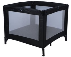 Ding Inklapbare Box voor Baby - Zwart - Compacte Kinderbox - Inclusief draagtas