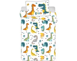 Dino world baby Peuterdekbedovertrek dinosaurus - 100 x 135 cm - Katoen
