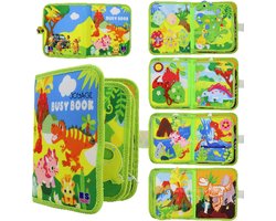 Dinosaurus Busy Board Montessori Speelgoed - Montessori activiteitenboek - Sinterklaas cadeautjes Educatief speelgoed meisjes Motoriek Speelgoed voor in de auto – Peuter speelgoed Kinderspeelgoed 1 jaar 2 jaar 3 jaar Jongens speelgoed 4 jaar 5 jaar