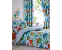 Dinosaurus Dekbedovertrek - Eenpersoons - Geschikt voor 140 x 200 cm. - Dekbed - Dino