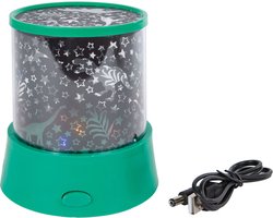 DinoWorld dinosaurus projector lamp groen 12cm LED kinderkamer.
