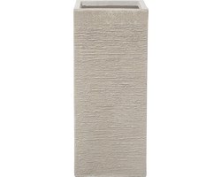 DION - Plantenbak - Lichtbeige - 26 cm - Klei-vezelmengsel