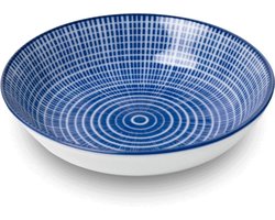 Dipschalen Porselein - Sauskommen Snackkommen - Sushi Serveren - Japans Design - ca. 9 cm - Wit met Bruine Rand