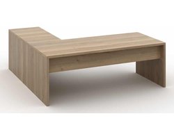 Directiebureau Chief model hoekbureau links met ladenblok 210x210cm Halifax Eiken