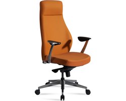 Directiestoel - Bureaustoel - Ergonomische stoel - Hoogwaardige bekleding - Aluminium armleuningen - Verstelbare zithoogte - 119 cm x 74 cm x 74 cm