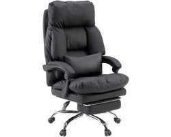 Directiestoel / draaistoel Relax Legoro met voetsteun, kunstleer, zwart, MyBuero