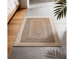 Dirt Defender Deurmat - 50x80cm - Super Absorberend & Antislip - Wasbare Droogloopmat voor Binnen - Vuilvanger - Bruin