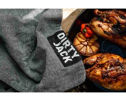 DIRTY JACK Kookdoek Charcoal Black label