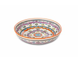 Dishes & Deco Schaal - Jatte Nour Oranje - Handbeschilderd Keramiek - ø 25 cm