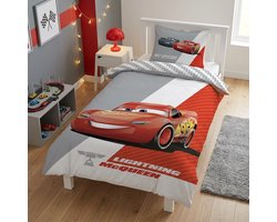Disney Cars Dekbedovertrek - Lightning McQueen - Eenpersoons - 140 x 200 cm - 65 x 65 cm - Polycotton