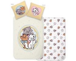 Disney Classics Cute Aristocats beddenset 140×200cm, 70×90 cm