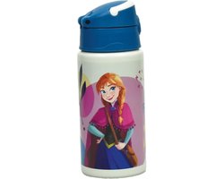 Disney Frozen Aluminium Drinkfles - Drinkbeker met Rietje - 500 ml