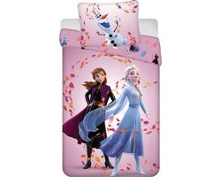 Disney Frozen Dekbedovertrek, Magical Time - 140 x 200 + 60 x 80 cm - Katoen