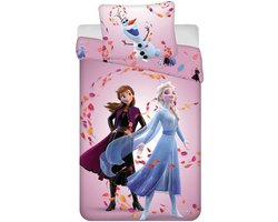 Disney Frozen Dekbedovertrek Magisch- 140 x 200 cm - Katoen - 70x90cm