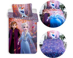 DISNEY Frozen DUBBELZIJDIG, kinderbeddengoed, met ritssluiting, 100% KATOEN 140x200+70x90cm OEKO-TEX
