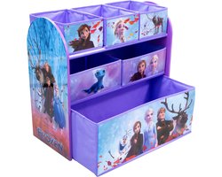 Disney Frozen Opbergkast - Speelgoed Opbergbank - Kinderkast met Opbergbakken - Opbergsysteem voor Kinderen - 62,5 x 29,5 x 60 cm