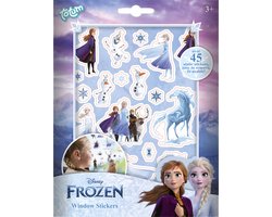 Disney Frozen Verplaatsbare raamstickers - 45+ stuks - Met speelachtergrond - Speelgoed Kinderen - Knutselen - Voor meisjes en jongens - Ook voor kleuters - Vanaf 3 jaar - Totum