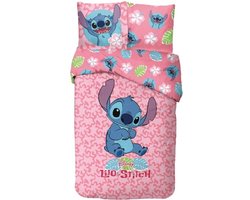 Disney - Lilo & Stitch - Dekbedovertrek - 140 x 200 cm. - 100% Katoen – Eenpersoons - Roze