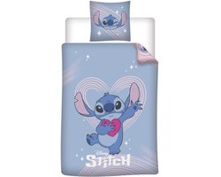 Disney Lilo & Stitch Dekbedovertrek Heart - 140 x 200 cm / 65 x 65 cm - Polykatoen